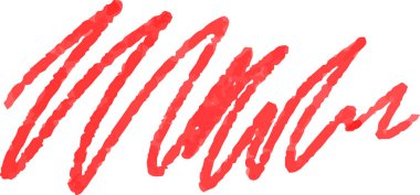 Kırmızı kalem kontur 