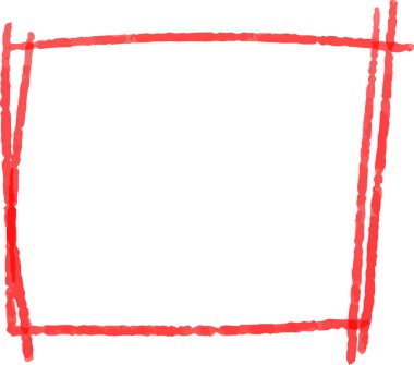 Kırmızı kalem kontur 