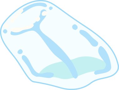 Şeffaflık erimiş buz illüstrasyon 