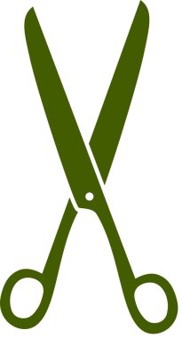 Renkli makas resimde