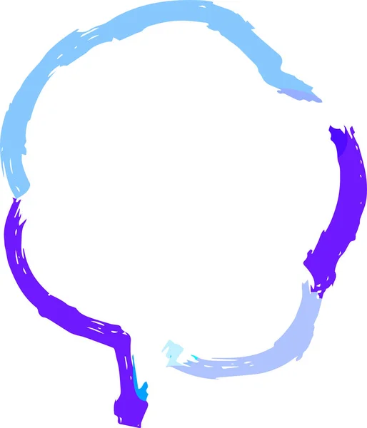 Ballon de parole de couleur froide de l'écriture de brosse — Image vectorielle