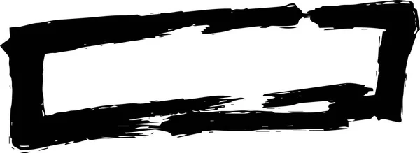 Cadre rectangulaire noir dessiné à la main — Image vectorielle