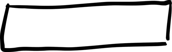 Schwarzer, handgezeichneter rechteckiger Rahmen — Stockvektor