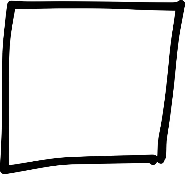 Black Hand-drawn rectangle — Stock Vector