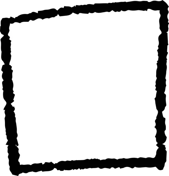 Black Hand-drawn rectangle — Stock Vector