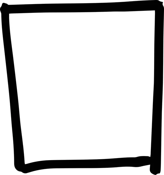 Black Hand-drawn rectangle — Stock Vector