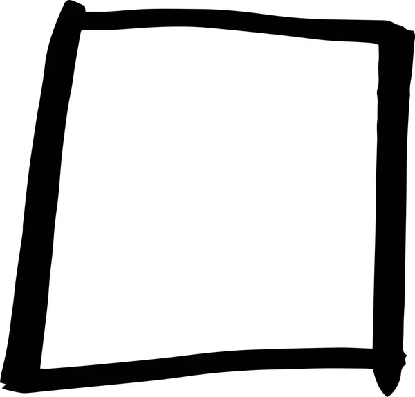 Black Hand-drawn rectangle — Stock Vector