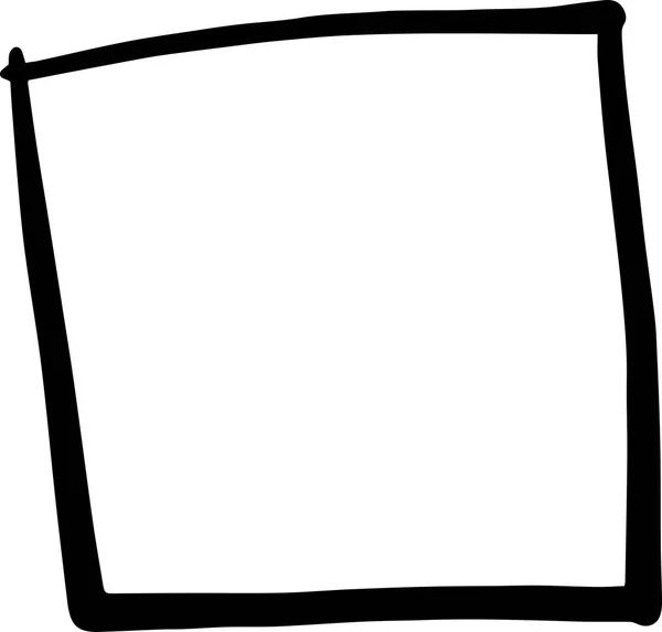 Black Hand-drawn rectangle — Stock Vector