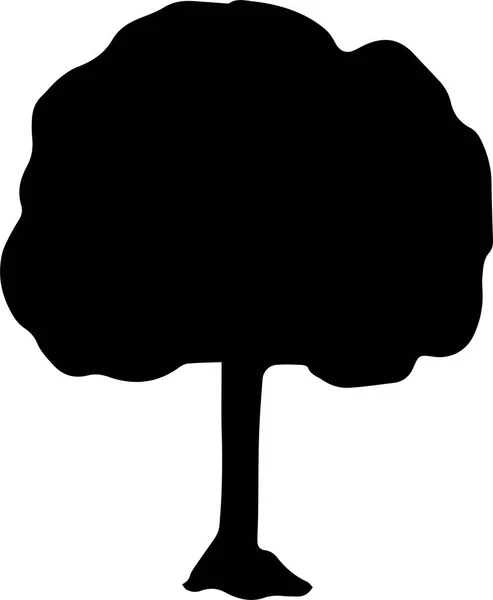 Silueta de árbol — Vector de stock