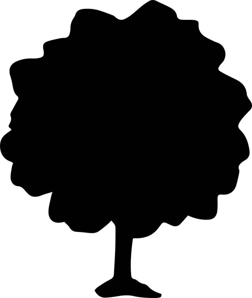 Silueta de árbol — Vector de stock