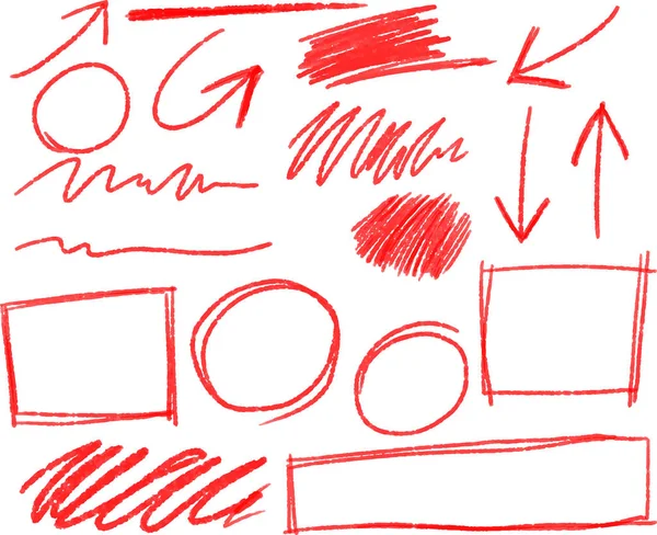 Kırmızı kalem kontur seti