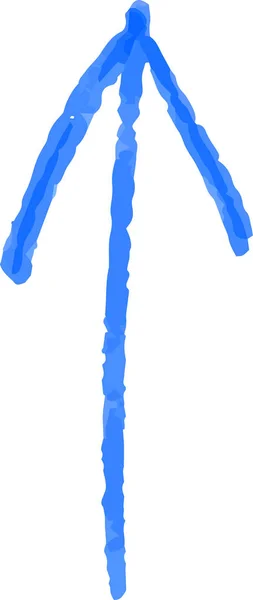 Flèche au crayon bleu — Image vectorielle