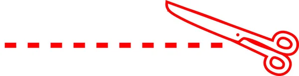 Κόκκινο λευκό ψαλίδι για απεικόνιση cuttifng — Διανυσματικό Αρχείο