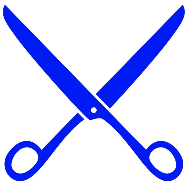 Ilustração tesoura azul — Vetor de Stock
