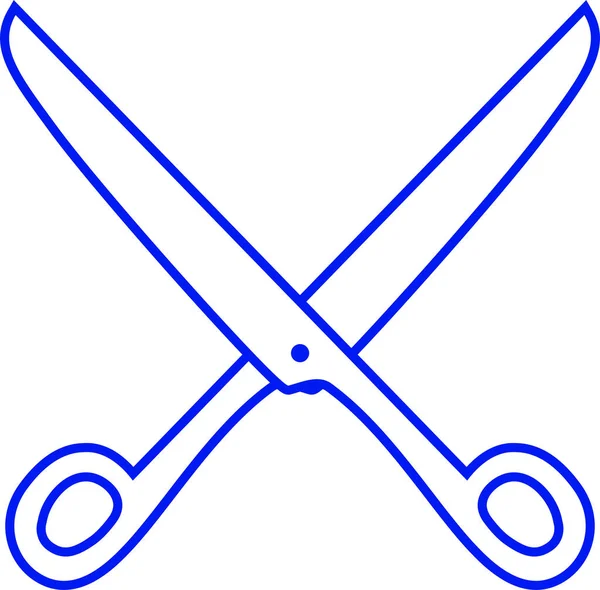 Синие белые ножницы — стоковый вектор
