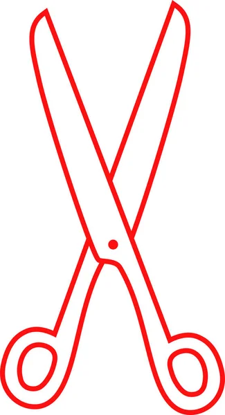 Красные белые ножницы — стоковый вектор