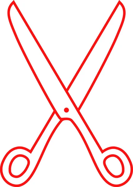 Красные белые ножницы — стоковый вектор
