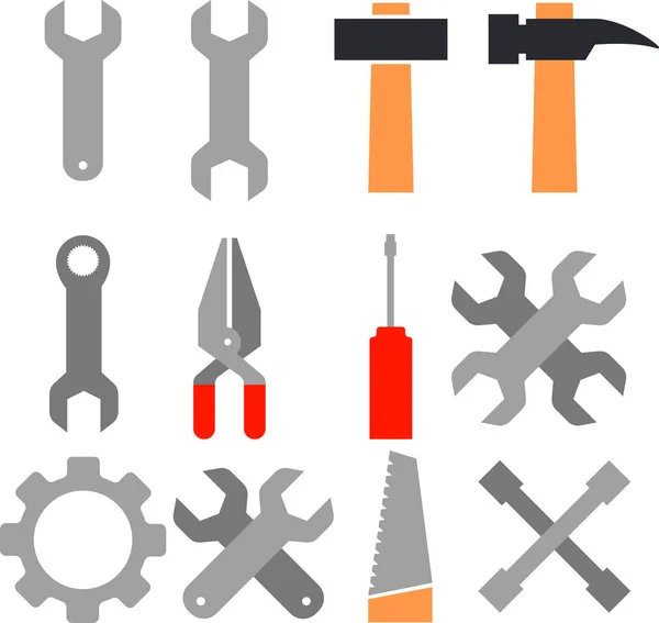 Snickare verktyg Ikonuppsättning — Stock vektor