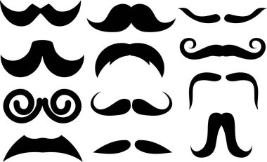 Siyah saygın sakallı seti