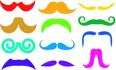 Renkli saygın sakal seti