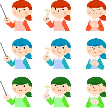 At kuyruğu çizim ile öğretim kız ayarla