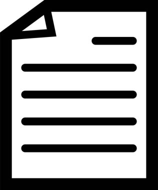 Siyah kağıt simgesi 