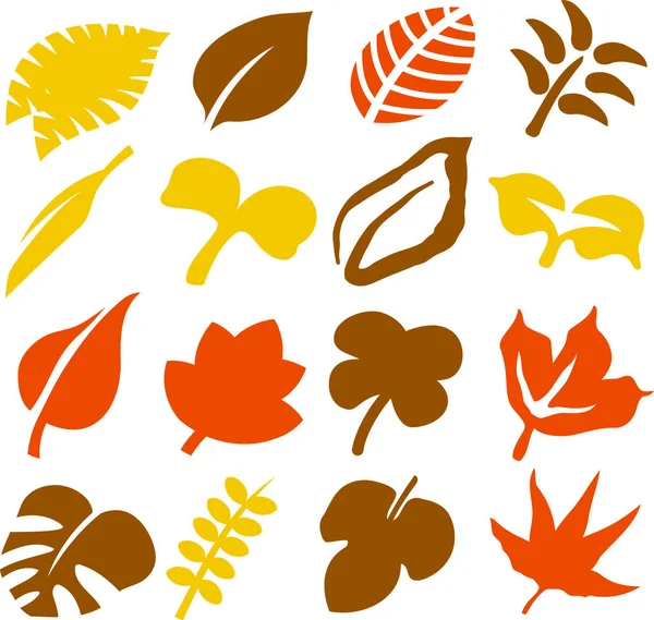 Иконка осеннего листа — стоковый вектор