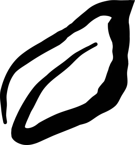 Blad silhouet pictogram — Stockvector