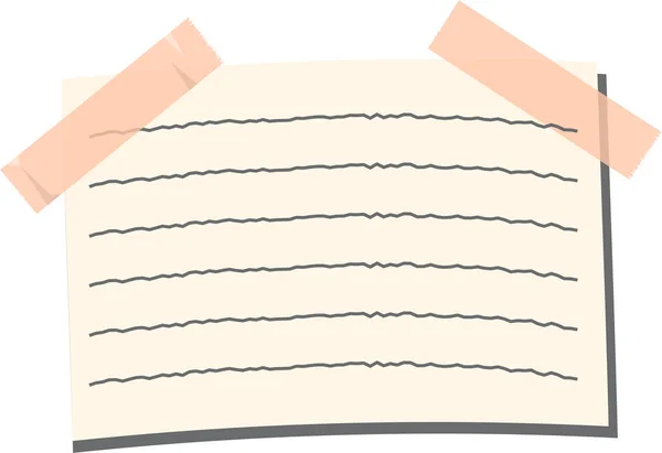 Pagina incollata di nota — Vettoriale Stock