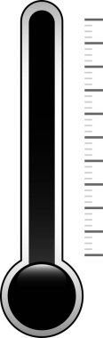 Tek renkli termometre illüstrasyon 