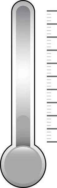 Fekete-fehér hőmérő illusztráció — Stock Vector