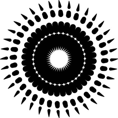 Siyah Radyal konsantrik öğesi 