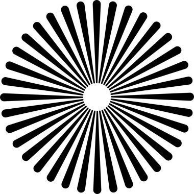 Siyah Radyal konsantrik öğesi 