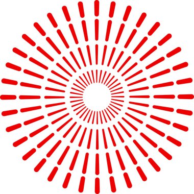 Kırmızı Radyal konsantrik öğesi 