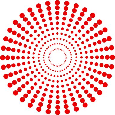 Kırmızı Radyal konsantrik öğesi 