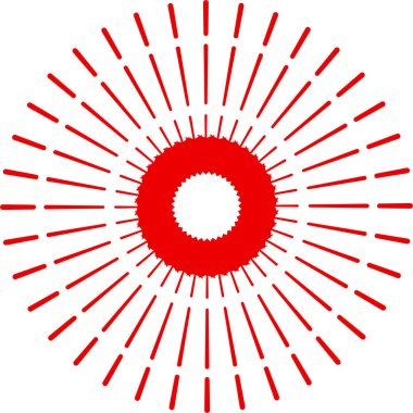 Kırmızı Radyal konsantrik öğesi 