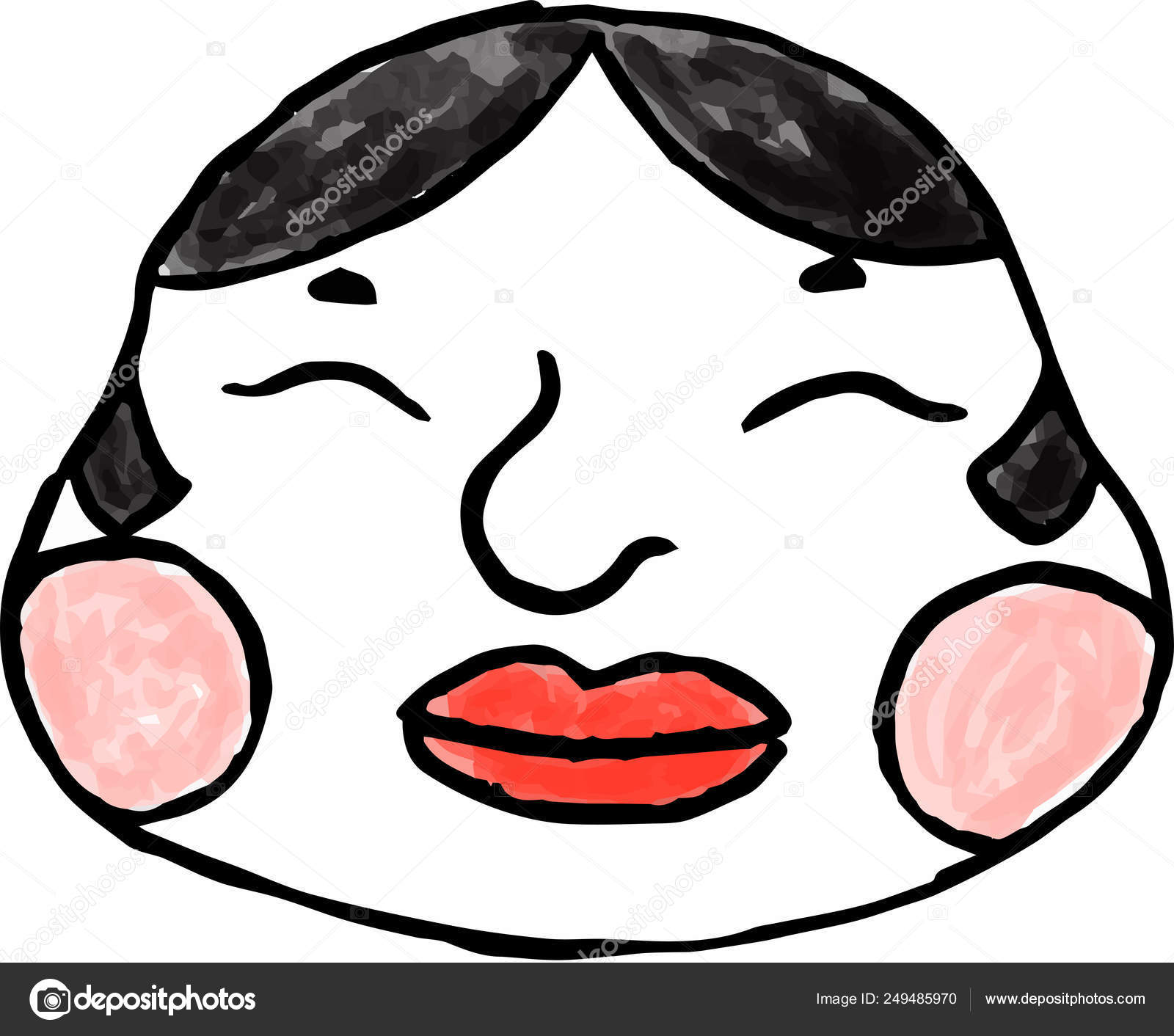 おかめストックベクター ロイヤリティフリーおかめイラスト Depositphotos