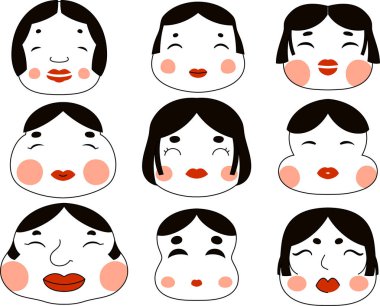 Servet kümesinin Japon şirin Tanrı