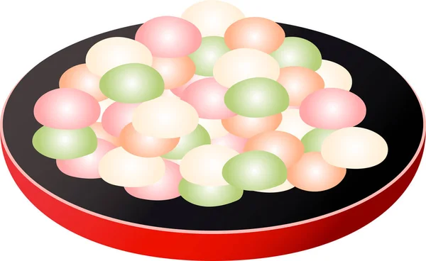Gradation craquelins de riz doux pour Hinamatsuri — Image vectorielle