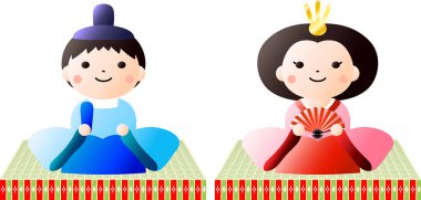 Japon geçiş Hina bebek tatami sayfası