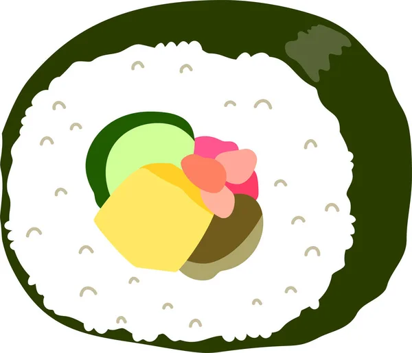 Rollo de sushi Eho-maki — Vector de stock