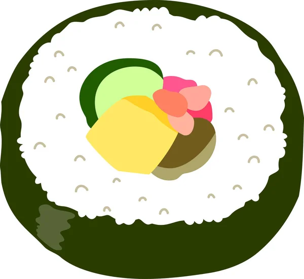 Rollo de sushi Eho-maki — Vector de stock