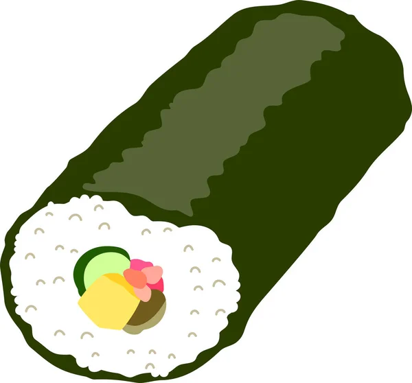 Rouleau de sushi japonais Eho-maki — Image vectorielle