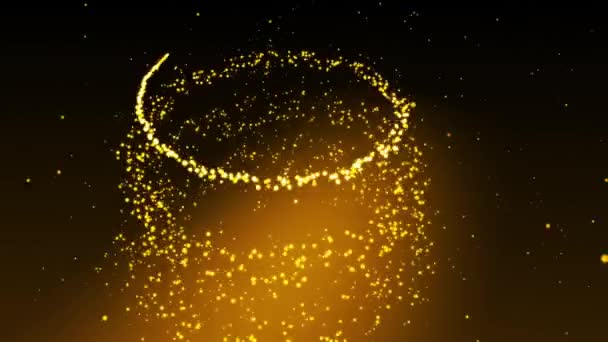 Parçacıkların Birçok Kez Döndüğü Işıldayan Bir Video — Stok video