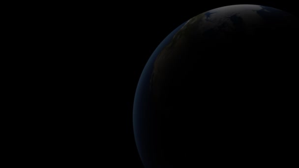 这是一个关于地球慢慢从黑暗中崛起的视频 — 图库视频影像