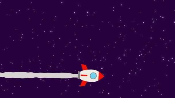 Video Space Rocket Flying — Stock Video