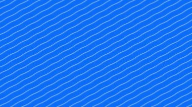 Bu mavi arkaplan üzerinde basit bir beyaz dalgalı çizgi döngüsü için bir hareket videosu 