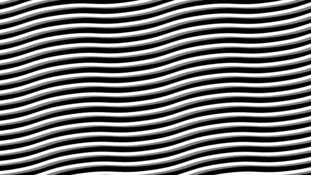 Видео Move Loop Simple White Wavy Line Black Background — стоковое видео