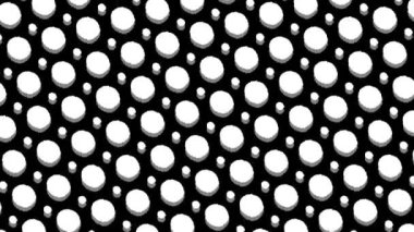 Bu siyah arkaplan üzerinde hareket eden basit bir polka nokta çizgisinin videosu. 