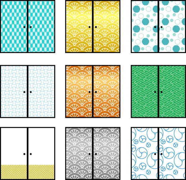 Esta Una Ilustración Hermosa Puerta Corredera Japonesa — Archivo Imágenes Vectoriales